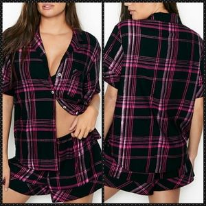 NWT Shorts Flannel Pajama Set